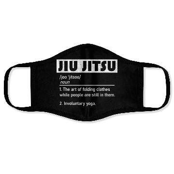 Discover Jiu Jitsu Funny Definition Face Masks