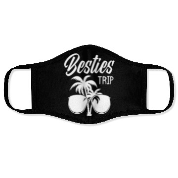 Discover Besties Trip Beach Best Friends Vacation Face Masks