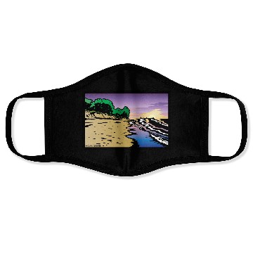 Discover Purple Twilight Indiana Dunes Poster Face Masks