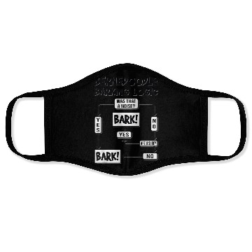 Discover Dog Barking Logic Funny Dog Idea Funny Bernedoodle Face Masks