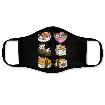 Discover Sushi Cat Japanese Anime Face Masks