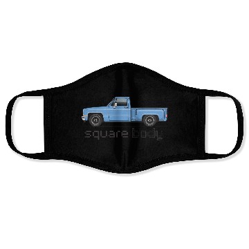 Discover Square Body Light Blue Face Masks