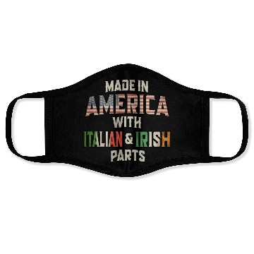 Discover Italian And Irish Made In America Mix Heritage Vin Face Masks