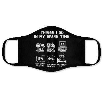 Discover Funny Tractor Farmer Tractors Lover Face Masks