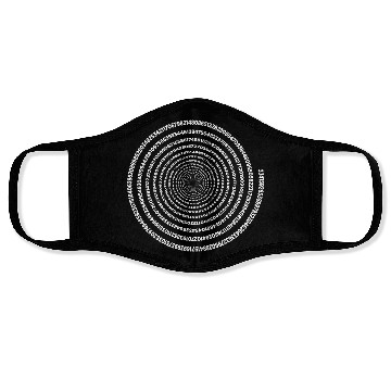 Discover Funny Pi Day Spiral Pi Math Face Masks for Pi Day 3 14