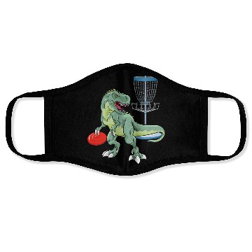 Discover Dinsosaur Disc Golf Funny Disc Golfer Gift Face Masks