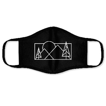 Discover Sun Mountain With Trees Face Masks