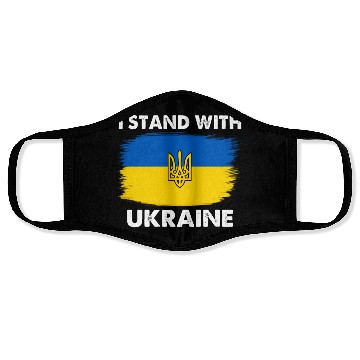 Discover I Stand with Ukraine Ukraine Flag Face Masks