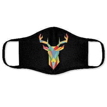 Discover Fractal Geometric Deer Design Face Masks