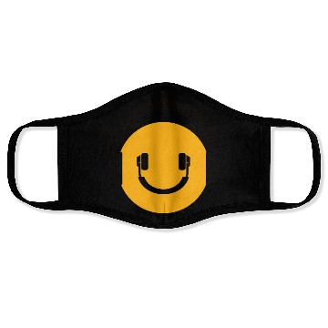 Discover Happy Face Headphones Face Masks