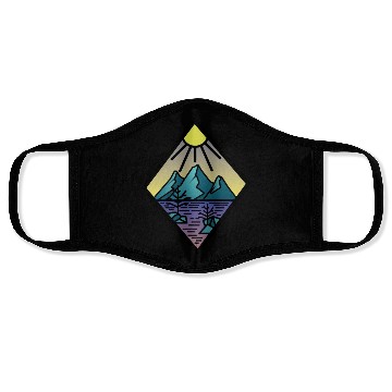 Discover Hiking Mountains Alps gift sport Face Masks