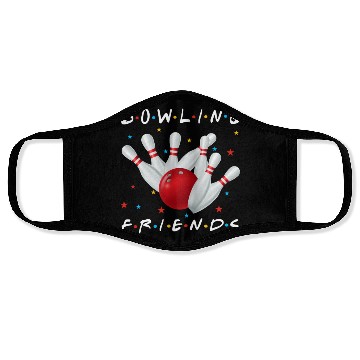 Discover Bowling Friends Playing Bowling Together Uniform Face Masks
