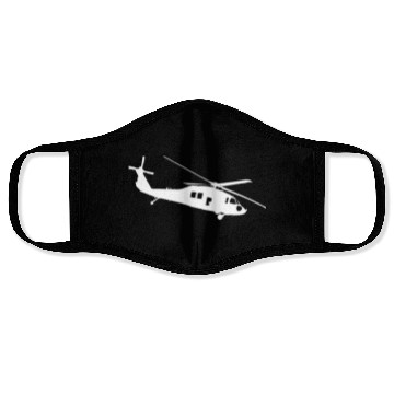 Discover UH-60 Black Hawk Helicopter Silhouette Face Masks