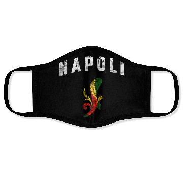 Discover Napoli Retro Scopa - Naples Italy Face Masks