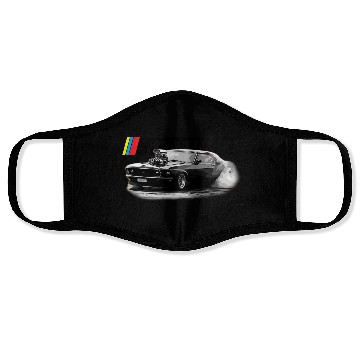 Discover STREET RACE Muscle Car Supercharger Turbo Burnout Face Masks