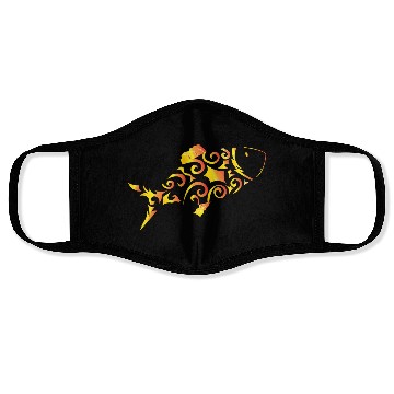 Discover Artsy gold fish Face Masks