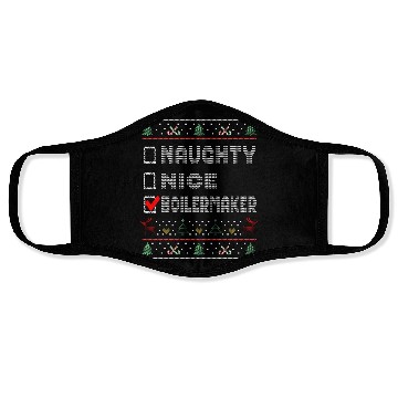 Discover Naughty Nice Boilermaker, Matching Christmas Face Masks