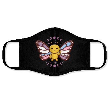 Discover Intersex Monarch Butterfly Subtle Discreet Pride Face Masks
