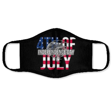Discover US Happy Independence Day 4th July Flag Eagle Face Masks