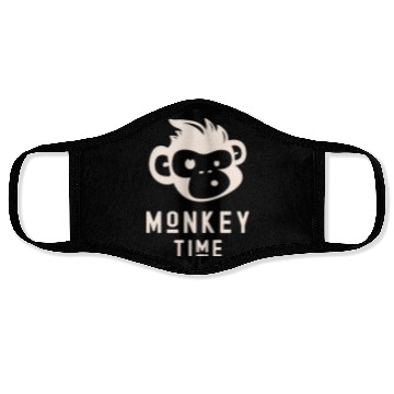 Discover It's Monkey Time Cute Funny Monkey Face Face Masks