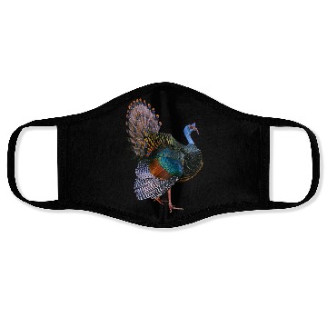 Discover Iridescent Ocellated Turkey Face Masks