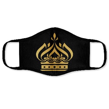 Discover Golden crown king vip gold vector image logo Face Masks