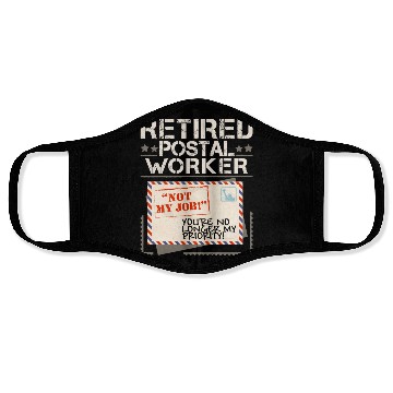 Discover Retired Postal Worker Mailman Postman Mail Face Masks