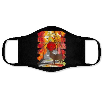 Discover Deer In The Forest With A Sunset Face Masks