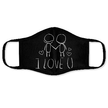 Discover valentines day i love you gay couple Face Masks