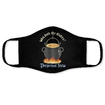 Discover Perpetual Stew Broth cauldron Medieval History Face Masks