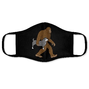 Discover Bigfoot Sasquatch Carrying Schnauzer Face Masks