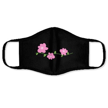 Discover pink flowers plants symbol nature Face Masks