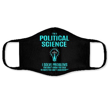 Discover Political Science Face Masks - I Solve Problems Gift