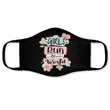 Discover Girls Run the World sublimation Face Masks
