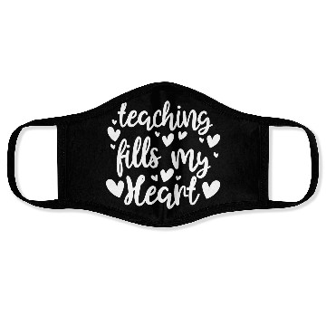 Discover Teaching Fills My Heart Valentine Gift Teacher Face Masks