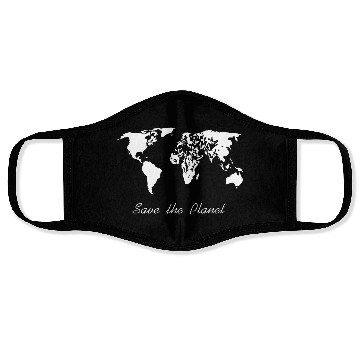 Discover Save the Planet - fragmented world Face Masks