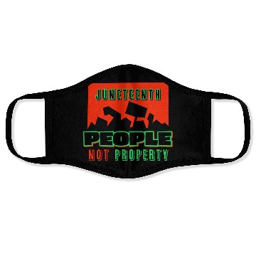 Discover Juneteenth People Not Property Face Masks