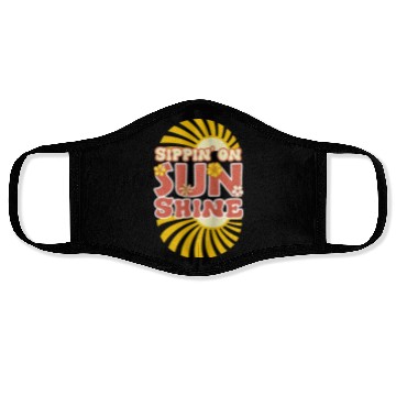 Discover Sippin on sunshine sublimation Face Masks