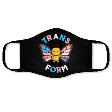Discover Transgender Monarch Butterfly Trans Form Kawaii Face Masks
