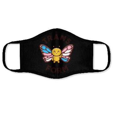 Discover Transgender Monarch Butterfly Trans Form Kawaii Face Masks