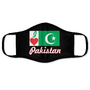 Discover i love pakistan best design Face Masks