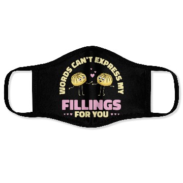 Discover Dim Sums Filling Asian Food Chinese Food Fan Face Masks