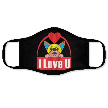 Discover i love you Face Masks