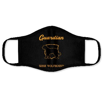 Discover Irish Wolfhound Guardian Angel Face Masks