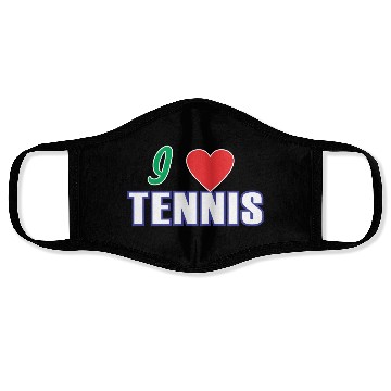 Discover I LOVE TENNIS Face Masks