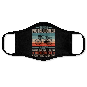 Discover I Am Postal Worker Mail Carrier Mailman Profession Face Masks