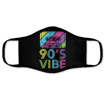 Discover 90's Vibe Retro Cassette Tape Music Face Masks