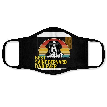 Discover Best Saint Bernard Dad Ever Face Masks