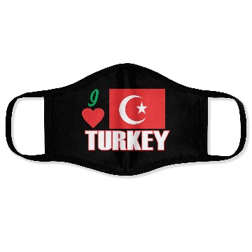 Discover I LOVE TURKEY Face Masks