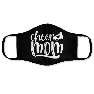Discover Womens Cheer Mom Face Masks Megaphone with Heart Accen